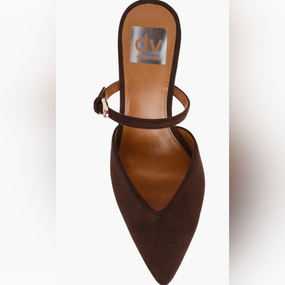DV by Dolce Vita Elleganza Brown Heeled Mules Women's Size 6 NWT - Picture 3 of 10